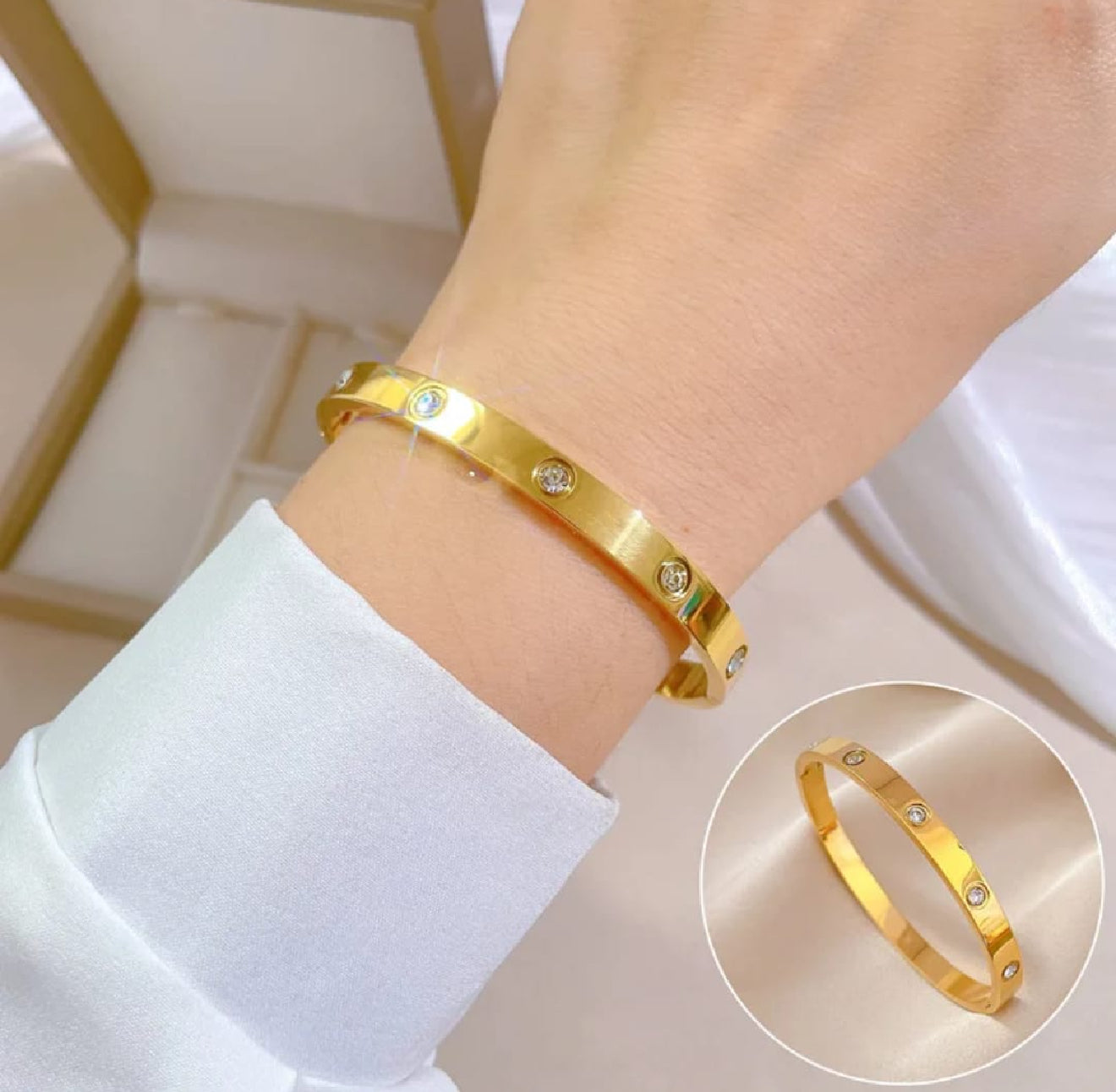 Cartier style bangle bracelet
