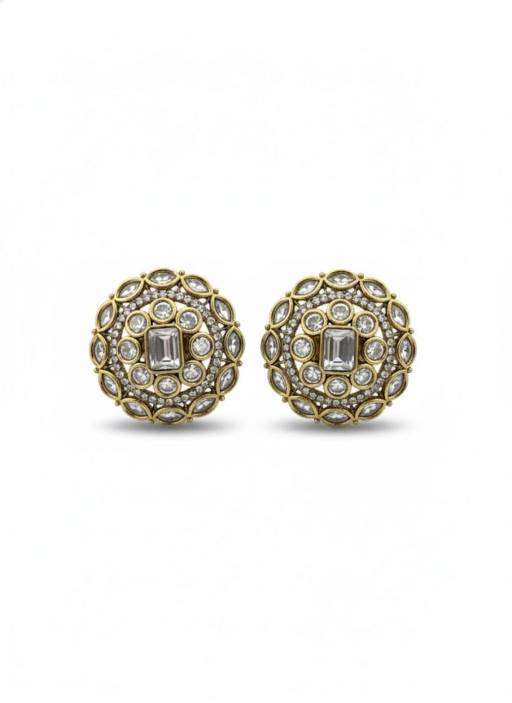 Kundan stone earrings