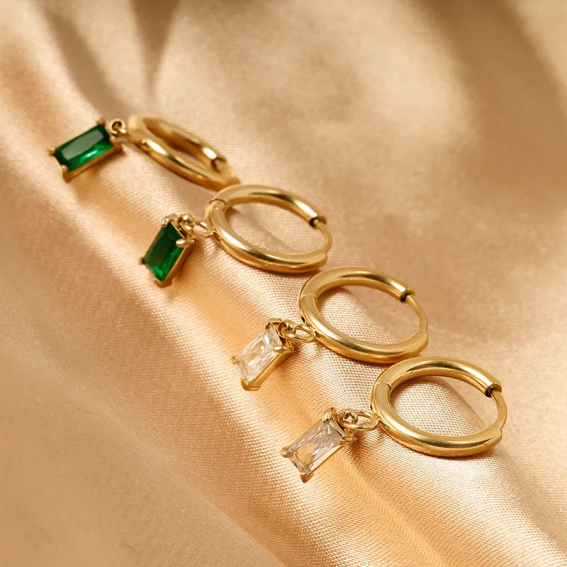 gold plated dangling earings