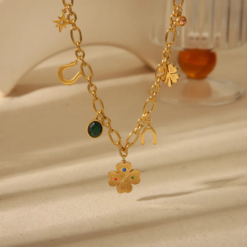Necklace Acrylic flower chain