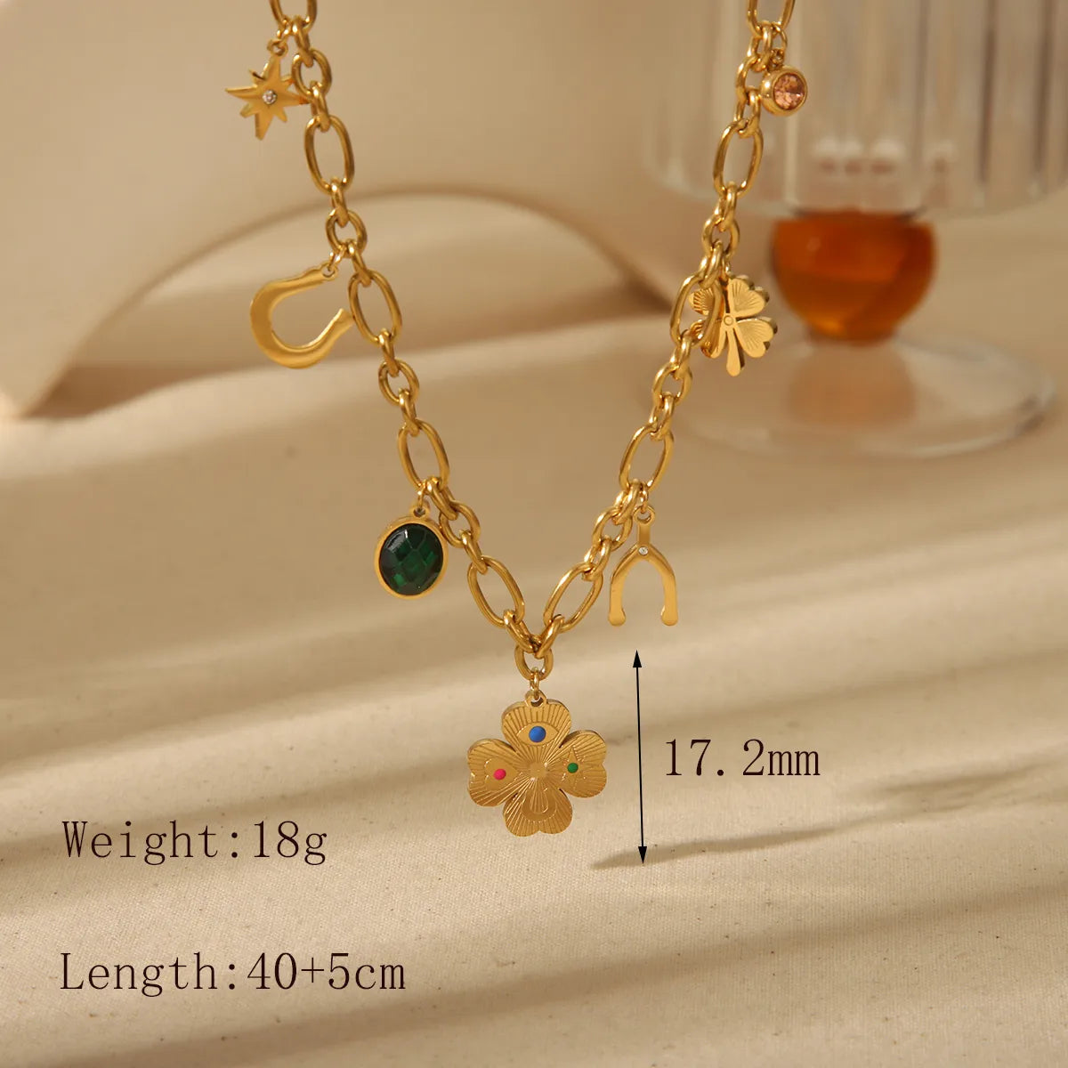 Necklace Acrylic flower chain