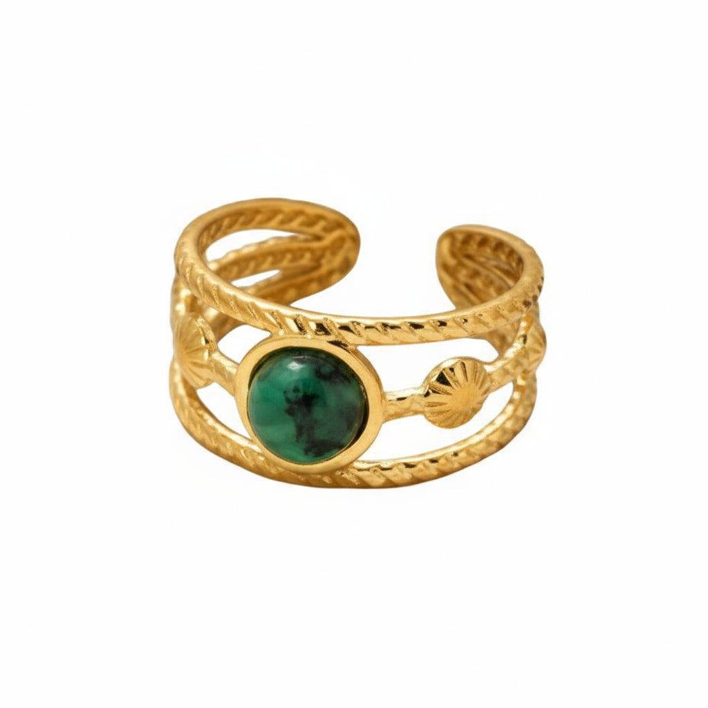 Geometric style open ring