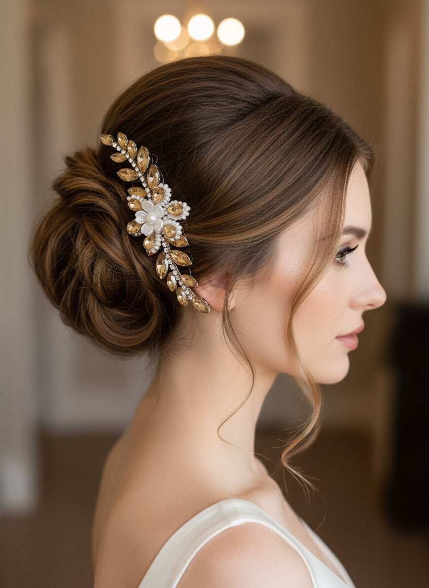 Flower style hair pins