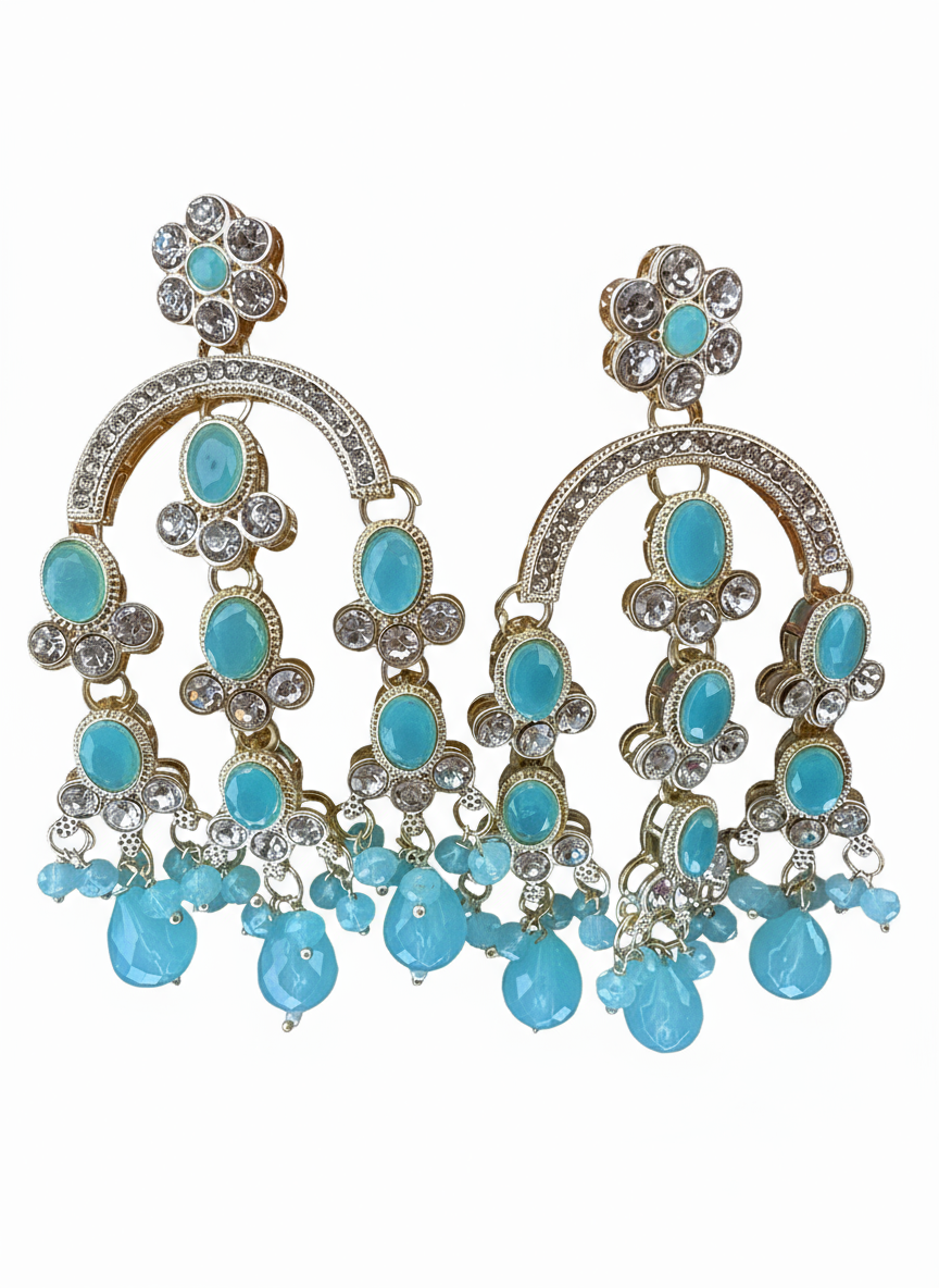 long Earrings with multi colors colors