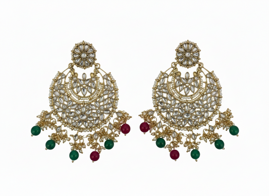 Heavy bridal Kundan set with mang Tika and sider Tika