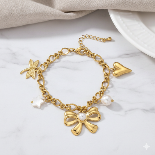 Fashionable Stainless Steel Shell Star Pendant Necklace
Unique Design Ladies Bracelet Geometric Pattern Titanium steel jewelry