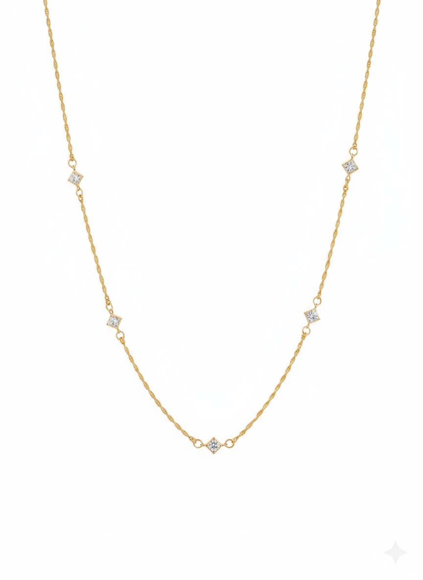 Simple style golden chain