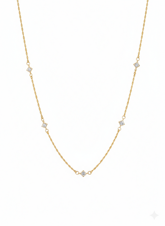 Simple style golden chain