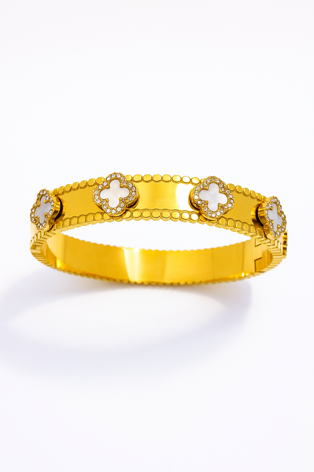 Golden Clover Elegance Bangle