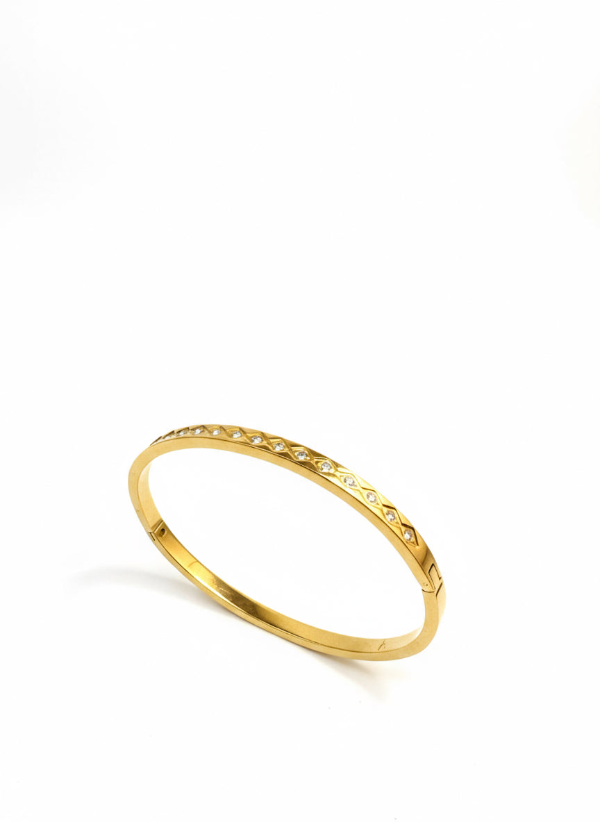 white stone stylish bangle