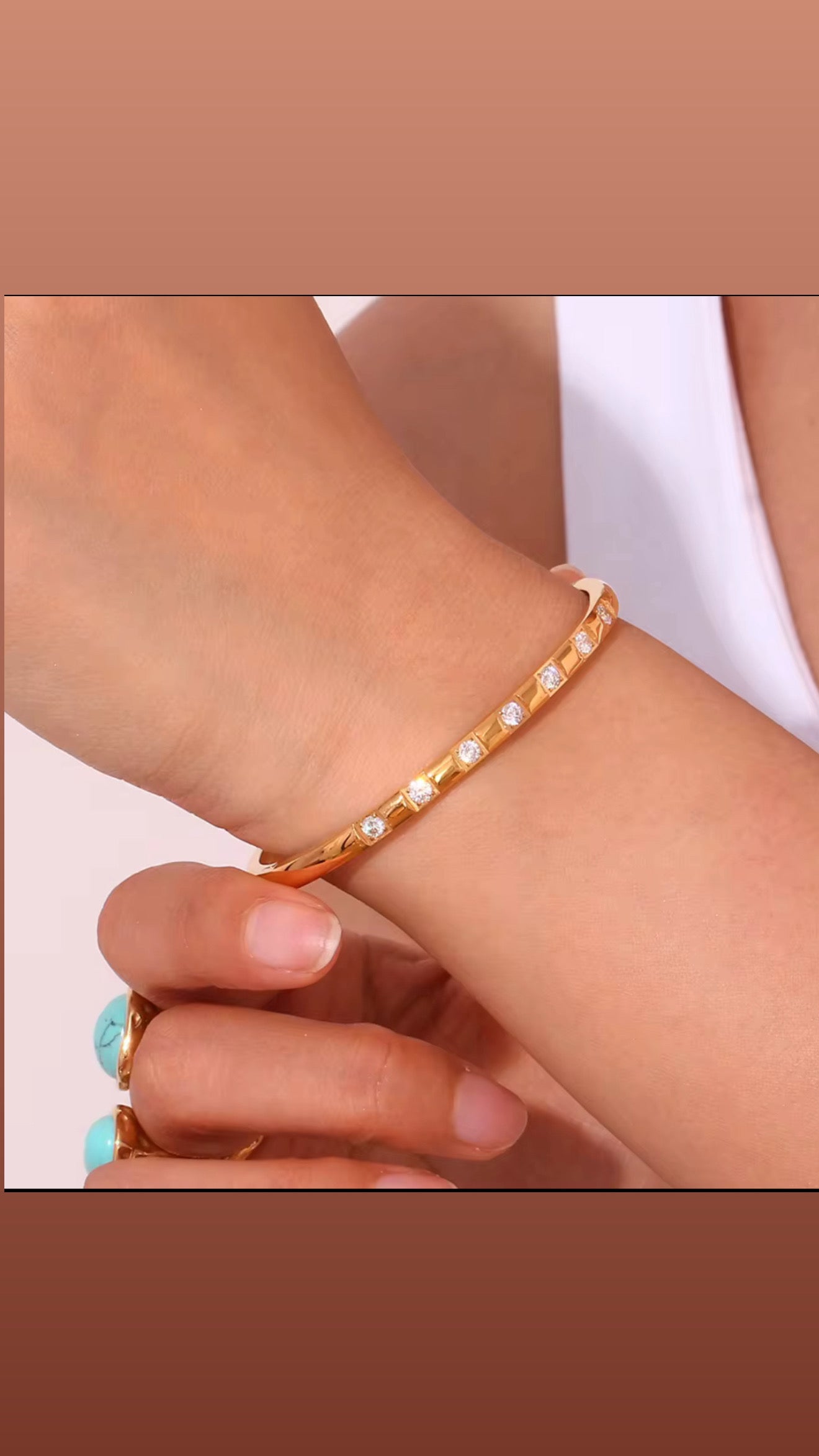 18k gold plated bangle
