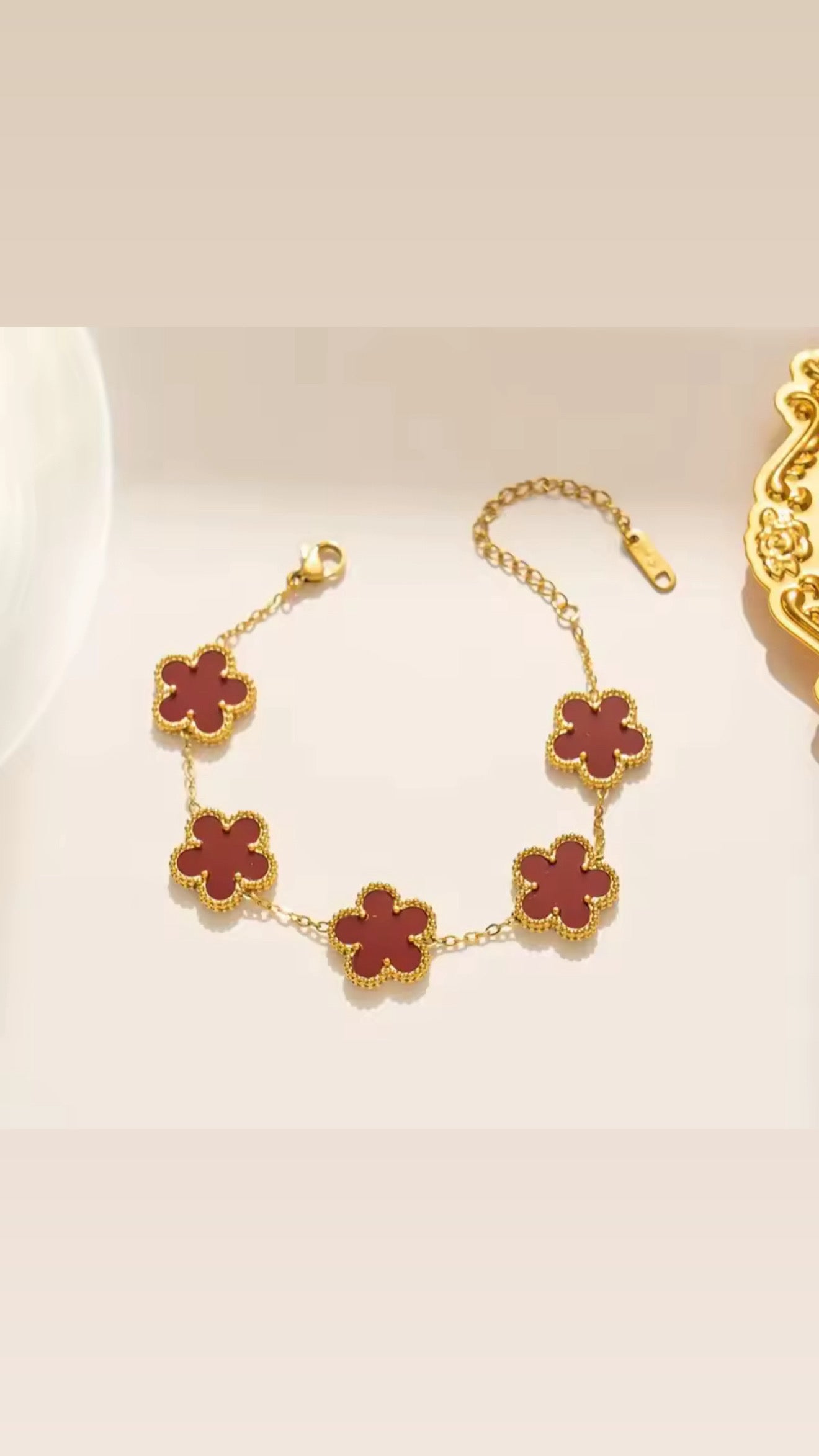 Black clover charm barcelet