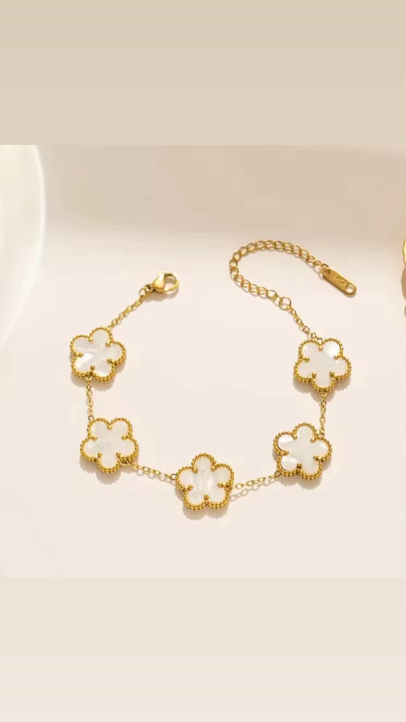 Black clover charm barcelet