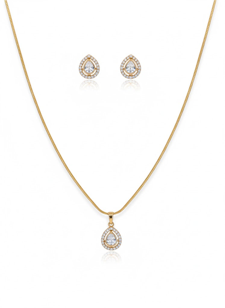 Moissainite pendant set with beautiful earrings