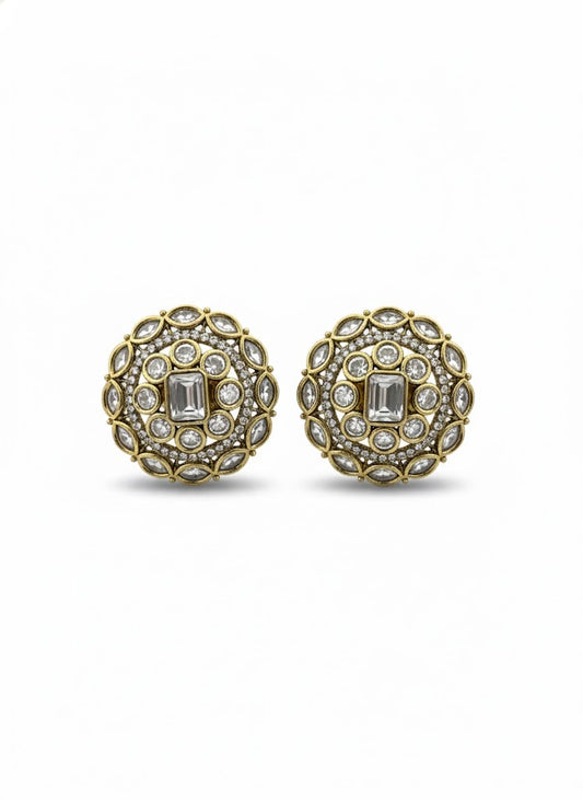 Kundan stone earrings