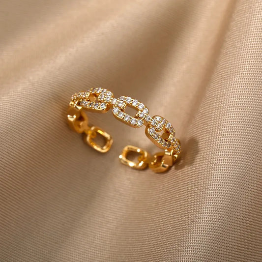 Steel Zirconia Ring Durable Color Women's Ring