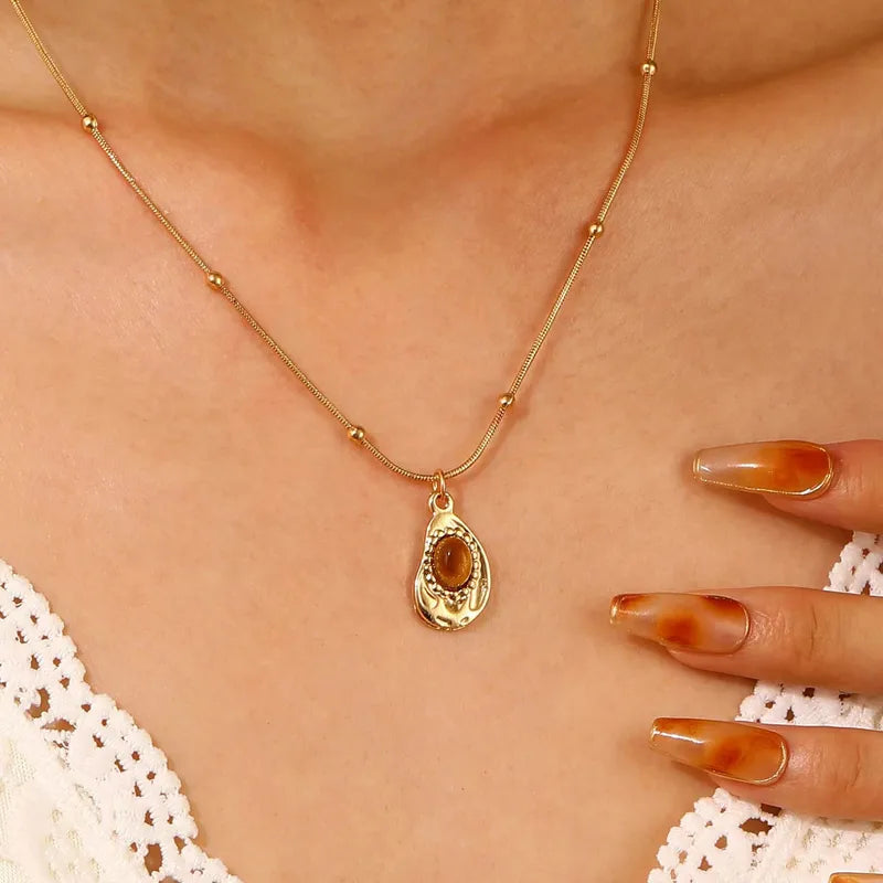 Ion Plating (IP) 18K Gold Plated Geometric Stainless Steel Vintage Style Classic Style Waterproof Non Tarnish Jewelry Set Must-Have Jewelry Gold Plated Jewelry