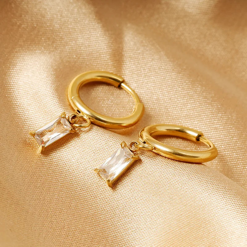 gold plated dangling earings
