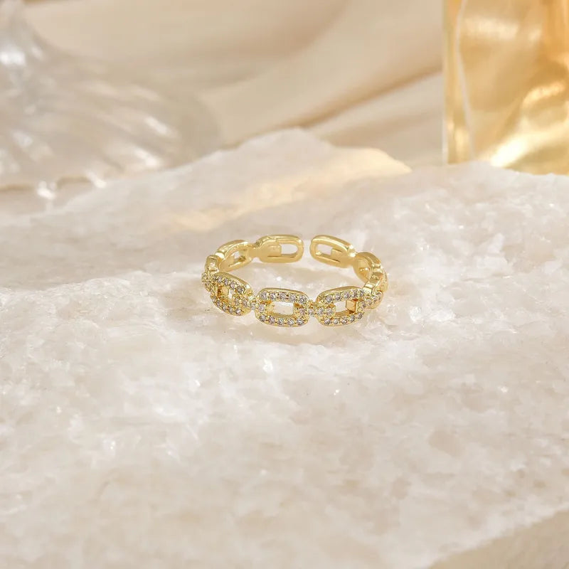 Steel Zirconia Ring Durable Color Women's Ring